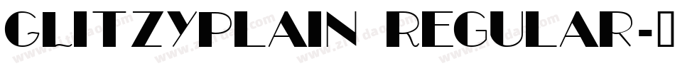 GLitzyPlain Regular字体转换